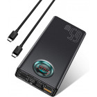 Зовнішній акумулятор (павербанк) BASEUS Amblight Digital Display 26800mAh 65w Black (P10022402113-00)