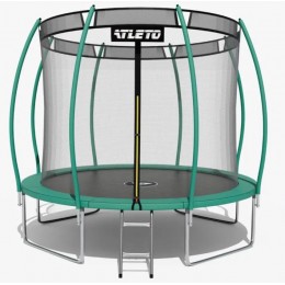 Батут Atleto 374 см з внутрішньою сіткою зелений (2 місця) (21000703)