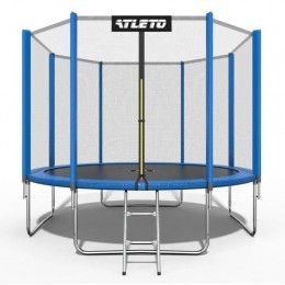 Батут Atleto 374 см з сіткою і подвійними ніжками (2 місця) (21000201)