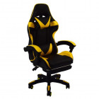 Крісло геймерське Bonro B-810 жовте з підставкою для ніг