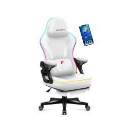 Крісло геймерське Huzaro Force 4.6 RGB white mesh